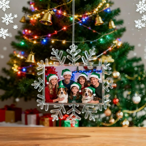 Photo Bauble Custom Ornament With Double Printing For Family Memories And Holiday