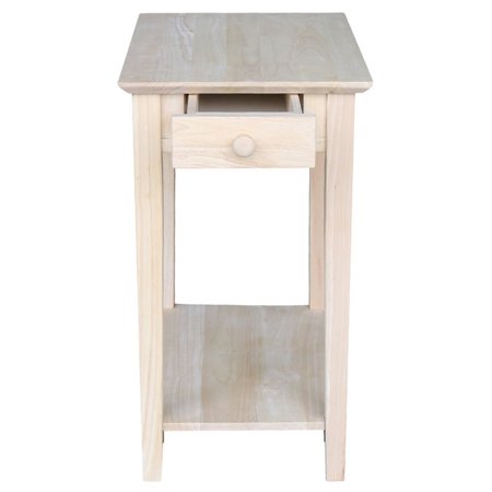 Pemberly Row Unfinished Narrow 1 Drawer End Table Walmart Canada