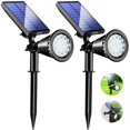 thumbnail image 1 of Kev Focos Solares De 800 Lúmenes Para Exteriores, 18 Luces Led De Inundación Solares Con 2 Modos Y Foco Solar Ajustable E Impermeable Ipx65 Para Entrada/Patio, Paisaje/Árbol/Garaje (Blanco Frío, 2 Uni, 1 of 6