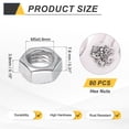 thumbnail image 2 of 80 Pcs M5x0.8mm Hex Nuts, 304 Stainless Steel Metric Coarse Thread Hardware Nut, 2 of 6