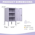 thumbnail image 2 of Bingirl Armoire de Rangement en Métal Violette à une Porte Table d'Appoint Minimaliste avec Design de Table Basse Console de Rangement Décorative, 2 of 5
