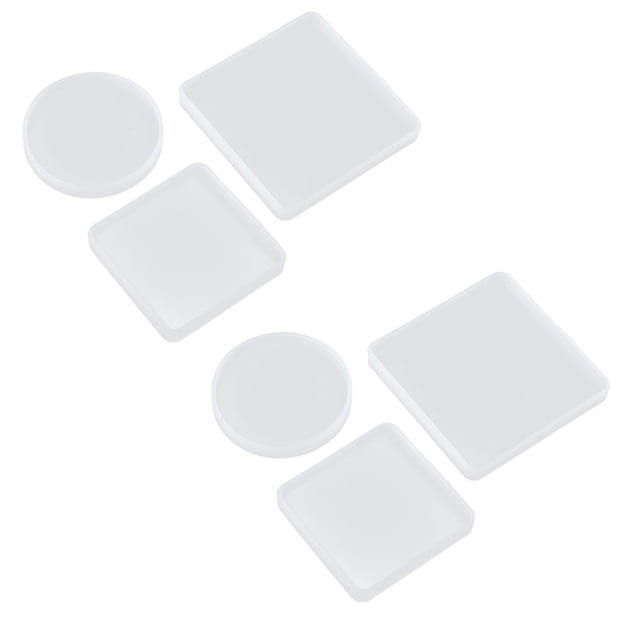 Molde De Silicona De Resina De 6 Piezas, Molde Redondo Cuadrado Para Herramientas De Fabricación De Joyas De Resina Sunnimix Joyería haciendo molde
