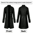 thumbnail image 3 of WASFDN Medieval Halloween Costumes Male Coat Victorian Court Uniform Renaissance Outfit Vintage Festival Cosplay Daily Costume,Black,S, 3 of 5