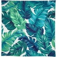 thumbnail image 5 of Green Tropical Leaves Tablecloths, Summer Turquoise Banana Palm Leaves Botanical Tabletop for Kitchen Dinner Party Picnic Decoration 60x120in, 5 of 6