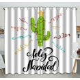 thumbnail image 1 of Cortina de ventana Feliz Navidad Happy Cactus 130x210 cm ABPHQTO, 1 of 1
