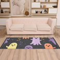thumbnail image 2 of Yayeee Runner Rug for Bedroom 2'x6' Machine Washable Hallway Non Slip Mat, Yellow Halloween Ghosts, 2 of 8