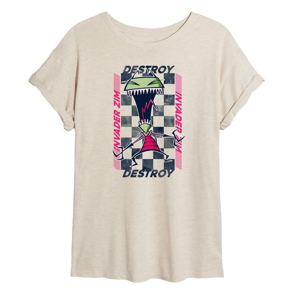 Invader Zim - Destroyer - Women's Oversized Graphic T-Shirt