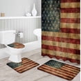 thumbnail image 1 of FMSHPON Geometric 4 Piece Bathroom Set Shower Curtain Bath Rug Contour Mat and Toilet Lid Cover, 1 of 7