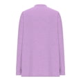thumbnail image 6 of Qulqfy Women's Knitted Cardigans Fall 2025 Cotton Jersey Purple Cardigans Womens Open Front Shirts with Pockets 3XL, 6 of 7