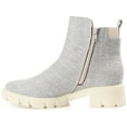 thumbnail image 3 of Journee Womens Jeeva Inside Zip Block Heel Booties, 3 of 10