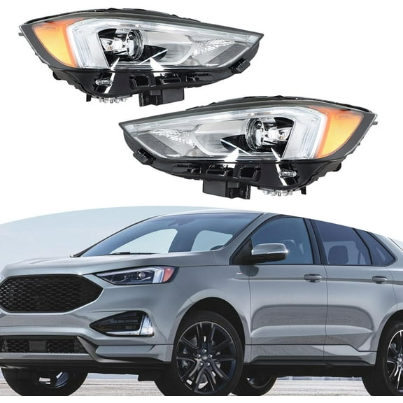 LABLT Headlights Replacement for 2019-2021 Edge Headlamp Projector Headlight Assembly w/DRL Passenger and Driver Side