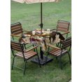 thumbnail image 5 of Square Outdoor Tablecloth with Umbrella Hole Easter Outside Table Cloth Waterproof Patio Table Cover Spring Watercolor Eggs Flowers Leaf Plant Zipper Tablecloths for Picnic Party Camping 54x54 Inch, 5 of 8