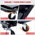 thumbnail image 4 of Mechanic Creeper 36 inches 3 in 1 Z Seat 340lbs Capacity, Foldable Garage Adjustable Rolling Folding with 6pcs Wheels Roller, Lay Down Sit Lean Back, Under Car Auto Repair,Black, 4 of 7