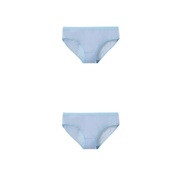 Sonducket Calzoncillos de algodón Elástico Mujer Ropa interior Estiramiento Cómodo Bragas desechables Boyshort Calzoncillos Suministros Azul 2piezas