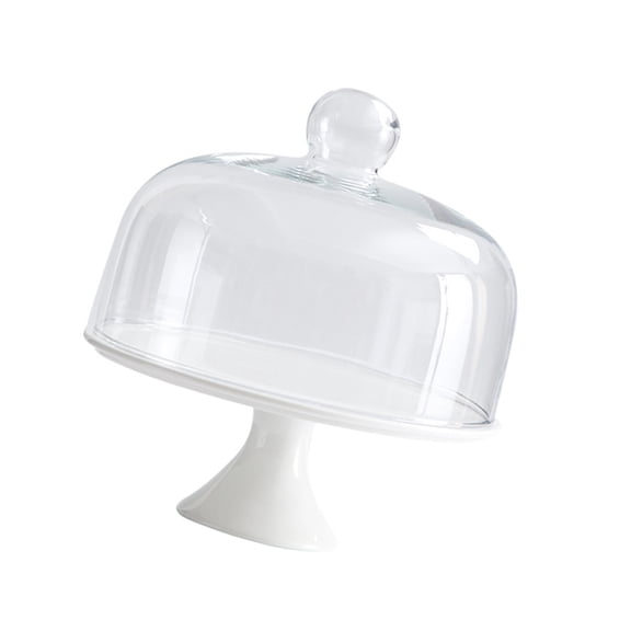 lanema Elegant Nordic Cake Display Elevated Serving Tray Food Grade Ceramic Glass Plate Homes Kitchen Accessory