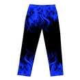 thumbnail image 4 of Zpanxa Work Pants for Men Flame Printed Drawstring Elastic Waist Loose Fit Athletic Pants with Side Pockets, 4 of 5