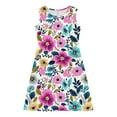 thumbnail image 3 of Colorful Boy Girl Children Boy Girl Sleeveless Dresses for Kid Spandex Flower Graphic Midi Kawaii Camisole Tank A Line Plain Summer Fall Dresses 2025 Clothes Regular Fit Y2K 11 Year, 3 of 7