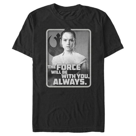 Men's Star Wars: The Rise of Skywalker Rey Force Will Be With You  Graphic Tee Black X Large
