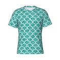 thumbnail image 4 of Vsdgher Aquamarine Glitter1 Print Men's Dry Fit Mesh Athletic Shirts Moisture Wicking Tennis T-Shirt Tops, 4 of 9