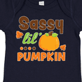 thumbnail image 4 of Inktastic Thanksgiving Sassy Lil Pumpkin with Fall Leaves Girls Baby Bodysuit, 4 of 5