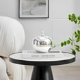 thumbnail image 3 of Alloya 2 Piece Apple and Pear Decorative Accent Metal Tabletop Sculpture Set- Silver, 3 of 5