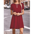 thumbnail image 4 of Weardear Womens Dresses Beach Dresses for Women Casual Boho Dress Short Sleeve Tshirt Mini Dresses Sundress, 4 of 6