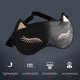 thumbnail image 5 of Antifaz para ojos de gato, antifaz para dormir de seda natural de Drizzle, fundas para ojos suaves y suaves para dormir Xemadio WMZL-300-1, 5 of 7