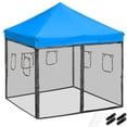 thumbnail image 1 of InstaHibit 10x10 Ft Replacement Canopy Top Kit 4 Mesh Sidewalls Yard Vendor, 1 of 11