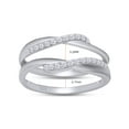 thumbnail image 3 of AFFY 0.14CT Moissanite Infinity Wedding Ring Guard Enhancer for Women 14K White Gold over Silver-8.5, 3 of 9
