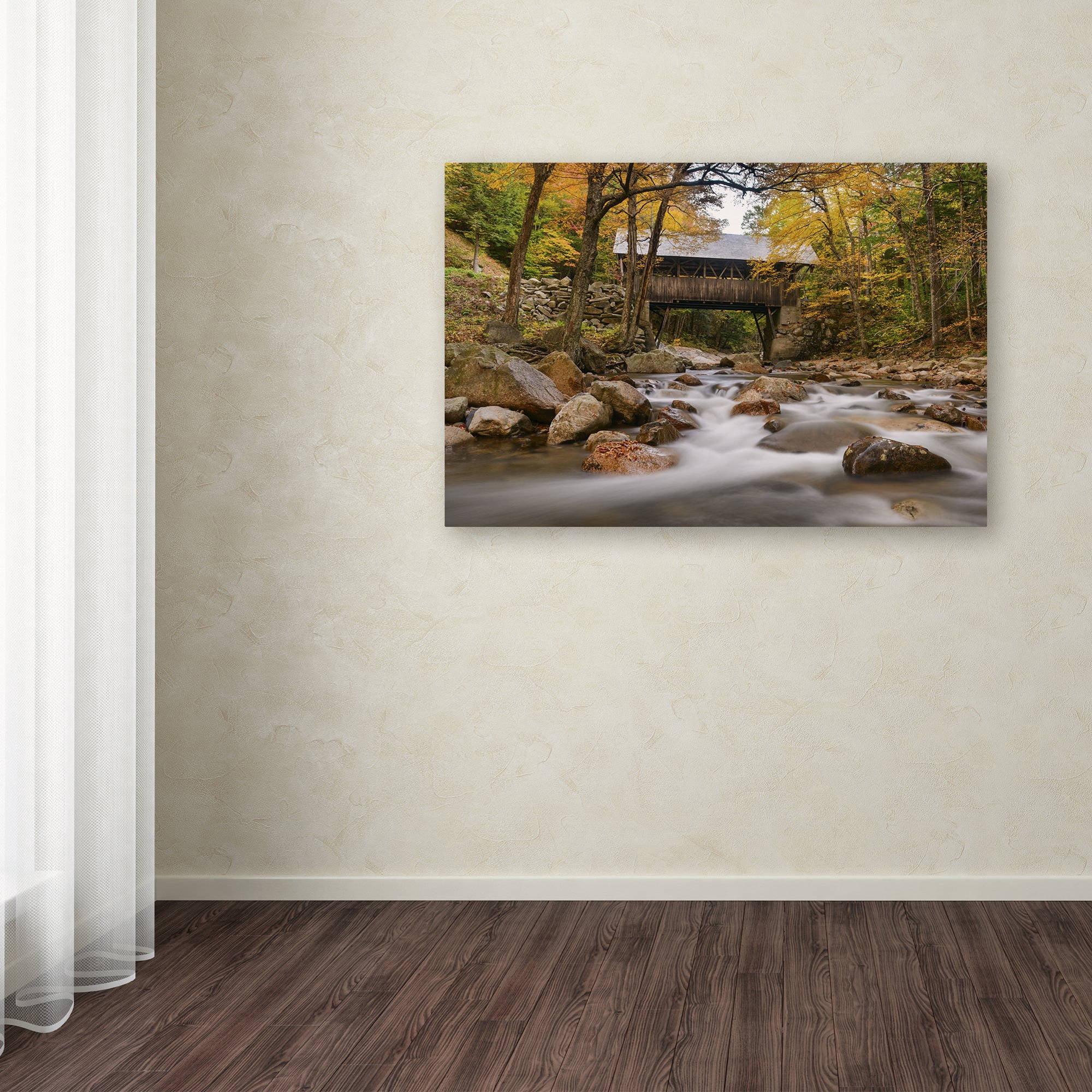 Trademark Fine Art 'The Flume Bridge' Canvas Art by Michael Blanchette Photography
