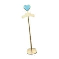 thumbnail image 3 of Tnarru Heart Topped Dress Hanger Clothing Rack Wood Shop Baby Clothes Display Stand Blue, 3 of 8