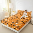 thumbnail image 4 of jejeloiu Spooky Ghost Pumpkin Bed Sheets,Happy Halloween King Sheets,Spider Webs Bat Sheet Set,Microfiber Room Decorative,4 Pieces, 4 of 7
