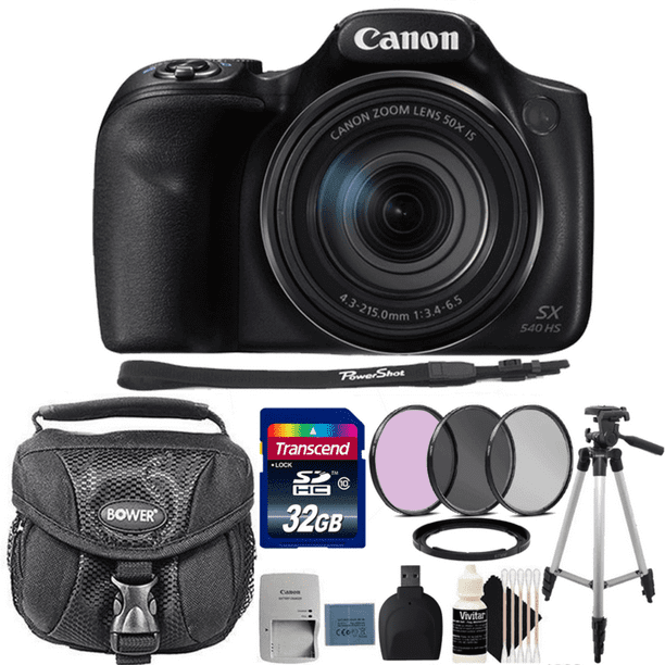 Canon Powershot SX540 HS 20.3MP Digital Camera 50x Optical Zoom Deluxe Accessory Kit Walmart.com