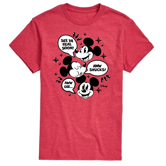 Disney - Mickey Mouse - Conversation Bubbles - Men's Short Sleeve Graphic T-Shirt