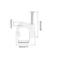 thumbnail image 2 of Uxcell 14mm Dia White Round Cable Clips with Steel Nail 24 Pack, 2 of 5