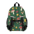 thumbnail image 3 of Mushroom and Leaf Green Pattern Backpack for School, Cute School Bag with Adjustable Shoulder Straps and Padded Back, 15"x11.42"x5.5", 3 of 5