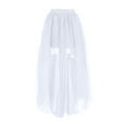 thumbnail image 4 of vigerkar Women's Hi-Lo Long Tutu Bustle Skirt Elastic Waist Festival Party Skirt White, One Size, 4 of 4