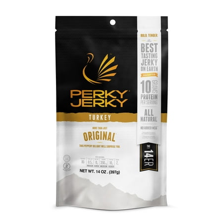 Perky Jerky Turkey More than just Original, 14 oz (Best Turkey Jerky Brand)