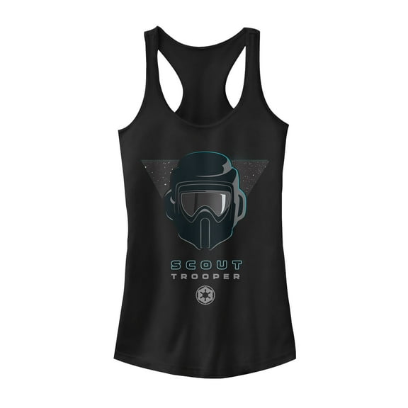 Junior's Star Wars Jedi: Fallen Order Scout Trooper Symbol Racerback Tank Top Black Small