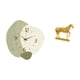 thumbnail image 5 of Reloj de pared silencioso de dibujos animados con escultura de figura de caballo para cocina, oficina, , decoración de resina con animale, 5 of 8