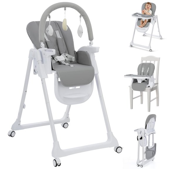 Silla alta para bebé Ezebaby plegable 3 en 1 ajustable