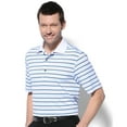 thumbnail image 1 of Monterey Club Men's Liberty Stripe Texture Golf Polo Shirt #1658, 1 of 2