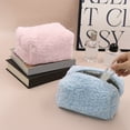 thumbnail image 3 of Mosey Wool Cosmetic Storage Bag Lightweight Waterproof Metal Zippers Storage Pouch for Brushes Creams Lipsticks, 3 of 8