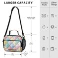 thumbnail image 4 of FORMRS Student Lunch Bag Insulated Reusable Cooler Box with Zipper Pockets, Colorful Geometric, 4 of 9