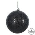 thumbnail image 3 of Vickerman 4.75" Black Sequin Ball Ornament, 4 per Bag, 3 of 5
