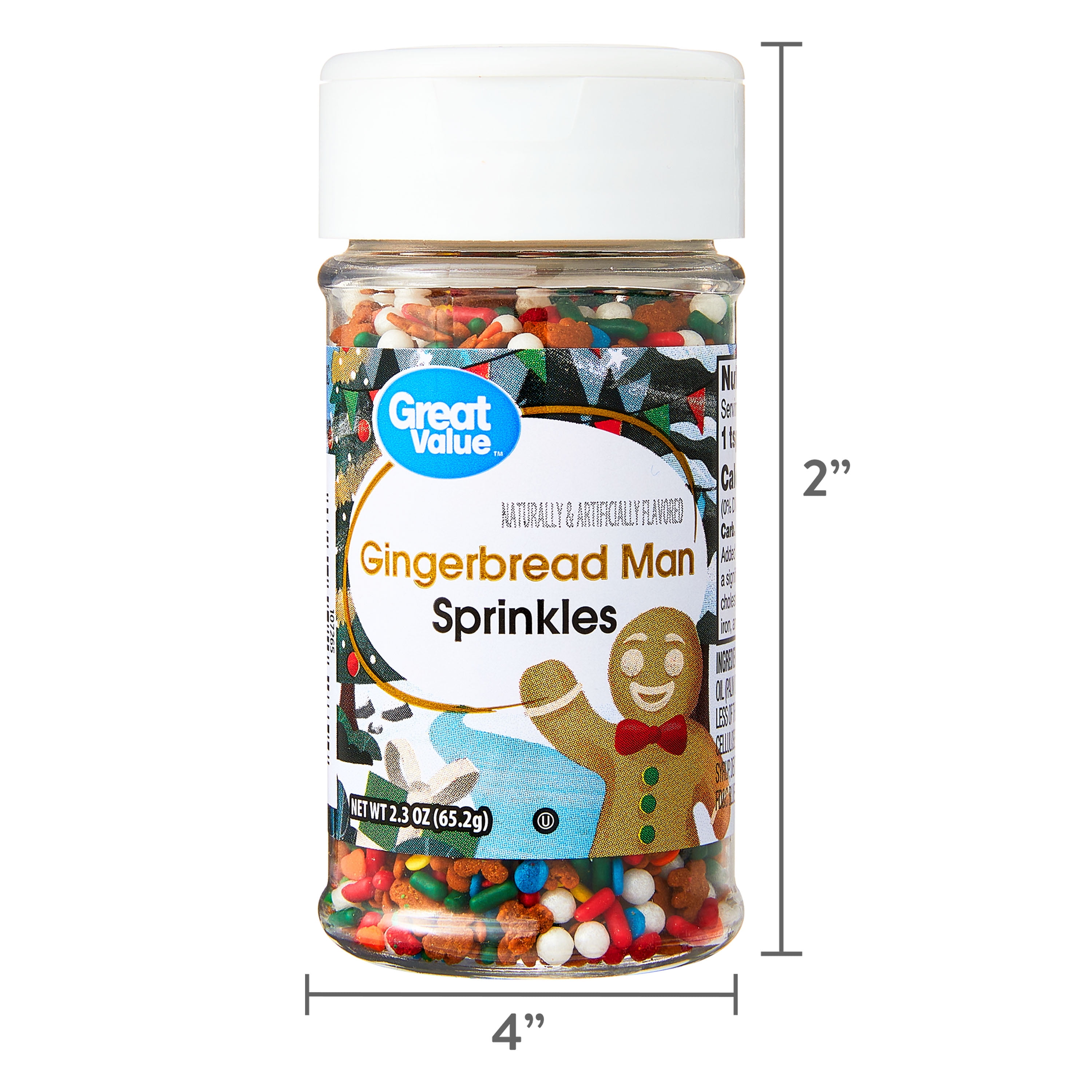 Great Value Gingerbread Man Sprinkles, 2.3 oz