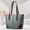 Green, variant on Retro Color Block Ladies Tote Shoulder Bag, Large Capacity Faux Leather Casual Shopper Purse for Work and Everyday Use
