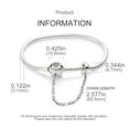 thumbnail image 4 of MULA 925 Sterling Silver Snake Chain Bracelet DIY Charms Bracelet for Women Girls Gifts for Her, 4 of 5