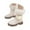 White, variant on Ccpelsie Knee Length Boots for Girls Lace Up Side Zip Boots Girls' High Tall Boots Winter Shoes Little Kids/Big Kids(White,11.5)