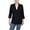 Black, variant on NY Collection Womens Petites Knit Long Sleeves Two-Button Blazer